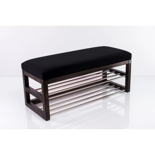 Ławka Pufa Tapicerowana Siedzisko Gładkie Czarny LPG-5 Rozmiary od 50 cm do 200 cm