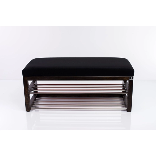 Ławka Pufa Tapicerowana Siedzisko Gładkie Czarny LPG-5 Rozmiary od 50 cm do 200 cm