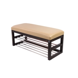 Ławka Pufa Tapicerowana Siedzisko Gładkie Ekoskóra Beż LPG-5 Rozmiary od 50 cm do 200 cm