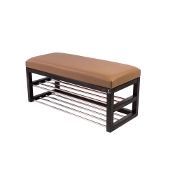 Ławka Pufa Tapicerowana Siedzisko Gładkie Ekoskóra Brąz LPG-5 Rozmiary od 50 cm do 200 cm