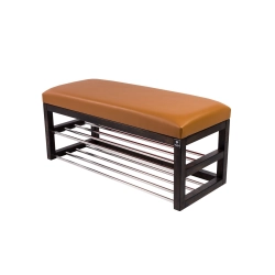 Ławka Pufa Tapicerowana Siedzisko Gładkie Ekoskóra Brąz LPG-5 Rozmiary od 50 cm do 200 cm