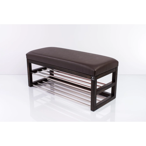 Ławka Pufa Tapicerowana Siedzisko Gładkie Ekoskóra Brąz LPG-5 Rozmiary od 50 cm do 200 cm