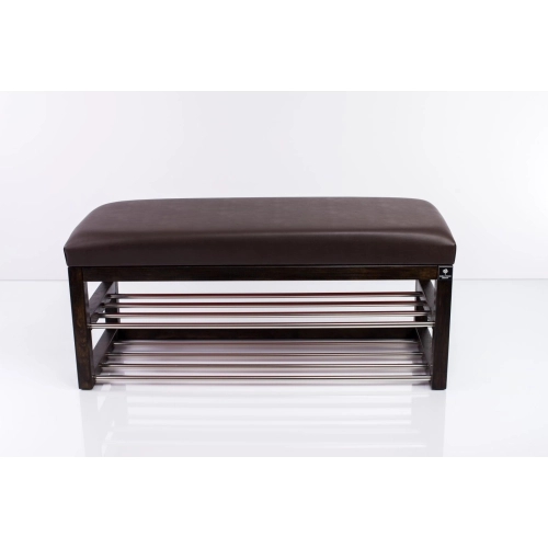 Ławka Pufa Tapicerowana Siedzisko Gładkie Ekoskóra Brąz LPG-5 Rozmiary od 50 cm do 200 cm