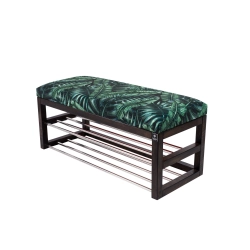 Ławka Pufa Tapicerowana Siedzisko Gładkie Liście Tropikalne LPG-5 Rozmiary od 50 cm do 200 cm