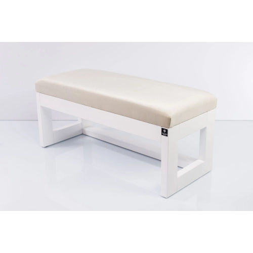 Ławka Pufa Tapicerowana Siedzisko Gładkie Biała LPG-16 Rozmiary od 50 cm do 200 cm
