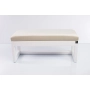 Ławka Pufa Tapicerowana Siedzisko Gładkie Biała LPG-16 Rozmiary od 50 cm do 200 cm