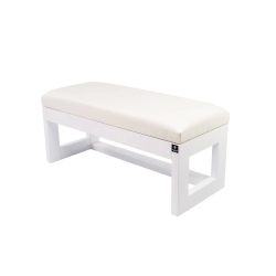 Ławka Pufa Tapicerowana Siedzisko Gładkie Ekoskóra Biały LPG-16 Rozmiary od 50 cm do 200 cm