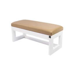 Ławka Pufa Tapicerowana Siedzisko Gładkie Ekoskóra Beż LPG-16 Rozmiary od 50 cm do 200 cm