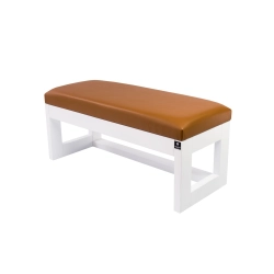 Ławka Pufa Tapicerowana Siedzisko Gładkie Ekoskóra Cappucino LPG-16 Rozmiary od 50 cm do 200 cm