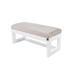 Ławka Pufa Tapicerowana Siedzisko Gładkie Srebny LPG-16 Rozmiary od 50 cm do 200 cm