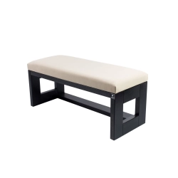 Ławka Pufa Tapicerowana Siedzisko Gładkie Ecru LPG-6 Rozmiary od 50 cm do 200 cm