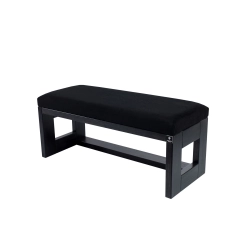 Ławka Pufa Tapicerowana Siedzisko Gładkie Czarny LPG-6 Rozmiary od 50 cm do 200 cm