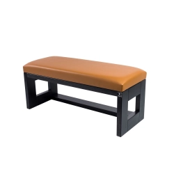 Ławka Pufa Tapicerowana Siedzisko Gładkie Ekoskóra Brąz LPG-6 Rozmiary od 50 cm do 200 cm