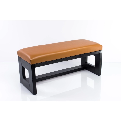 Ławka Pufa Tapicerowana Siedzisko Gładkie Ekoskóra Brąz LPG-6 Rozmiary od 50 cm do 200 cm