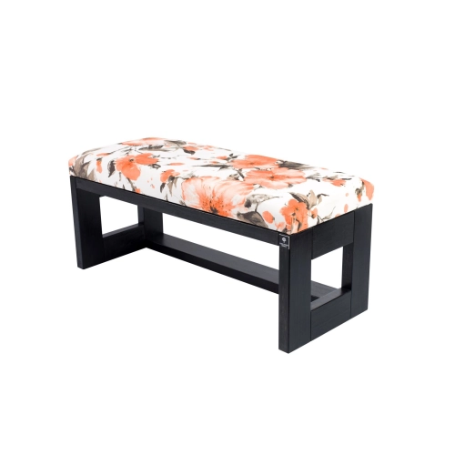 Ławka Pufa Tapicerowana Siedzisko Gładkie Pomarańczowy LPG-6 Rozmiary od 50 cm do 200 cm