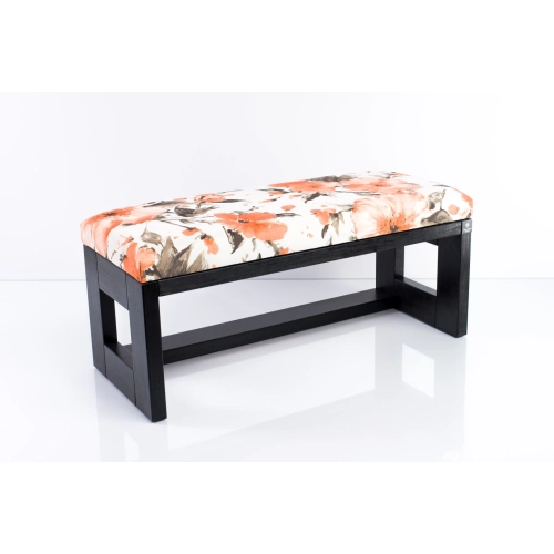 Ławka Pufa Tapicerowana Siedzisko Gładkie Pomarańczowy LPG-6 Rozmiary od 50 cm do 200 cm