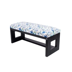 Ławka Pufa Tapicerowana Siedzisko Gładkie Kwiaty Malowane LPG-6 Rozmiary od 50 cm do 200 cm