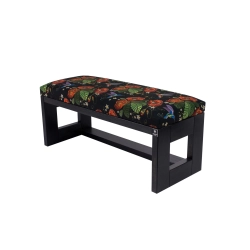 Ławka Pufa Tapicerowana Siedzisko Gładkie Liście Maki Koliber LPG-6 Rozmiary od 50 cm do 200 cm