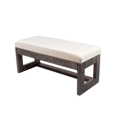 Ławka Pufa Tapicerowana Siedzisko Gładkie Biały LPG-16 Rozmiary od 50 cm do 200 cm