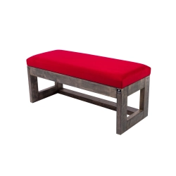 Ławka Pufa Tapicerowana Siedzisko Gładkie Czerwony LPG-16 Rozmiary od 50 cm do 200 cm