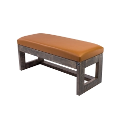 Ławka Pufa Tapicerowana Siedzisko Gładkie Ekoskóra Brązowa LPG-16 Rozmiary od 50 cm do 200 cm