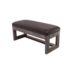 Ławka Pufa Tapicerowana Siedzisko Gładkie Ekoskóra Brąz LPG-16 Rozmiary od 50 cm do 200 cm