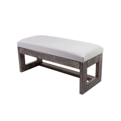 Ławka Pufa Tapicerowana Siedzisko Gładkie Ekoskóra Popiel LPG-16 Rozmiary od 50 cm do 200 cm