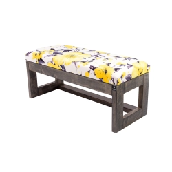 Ławka Pufa Tapicerowana Siedzisko Gładkie Marakesz Żółty LPG-16 Rozmiary od 50 cm do 200 cm