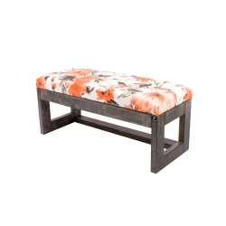 Ławka Pufa Tapicerowana Siedzisko Gładkie Marakesz Pomarańczowy LPG-16 Rozmiary od 50 cm do 200 cm