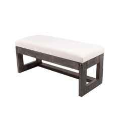 Ławka Pufa Tapicerowana Siedzisko Gładkie Biały LPG-16 Rozmiary od 50 cm do 200 cm