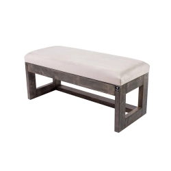 Ławka Pufa Tapicerowana Siedzisko Gładkie Srebrny LPG-16 Rozmiary od 50 cm do 200 cm