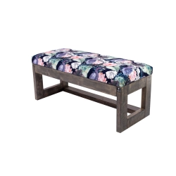 Ławka Pufa Tapicerowana Siedzisko Gładkie Akwarela Kwiaty Ptaki LPG-16 Rozmiary od 50 cm do 200 cm