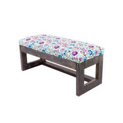 Ławka Pufa Tapicerowana Siedzisko Gładkie Kwiaty Łowieckie LPG-16 Rozmiary od 50 cm do 200 cm