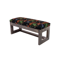 Ławka Pufa Tapicerowana Siedzisko Gładkie Liście Maki Koliber LPG-16 Rozmiary od 50 cm do 200 cm