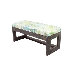 Ławka Pufa Tapicerowana Siedzisko Gładkie Liście Monstery LPG-16 Rozmiary od 50 cm do 200 cm