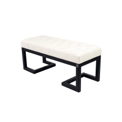 Ławka Pufa Pikowana Biały Ekoskóra LPM-1 Rozmiary od 50 cm do 200 cm