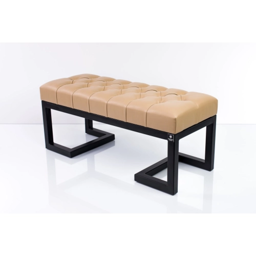 Ławka Pufa Pikowana Brązowa Ekoskóra LPM-1 Rozmiary od 50 cm do 200 cm