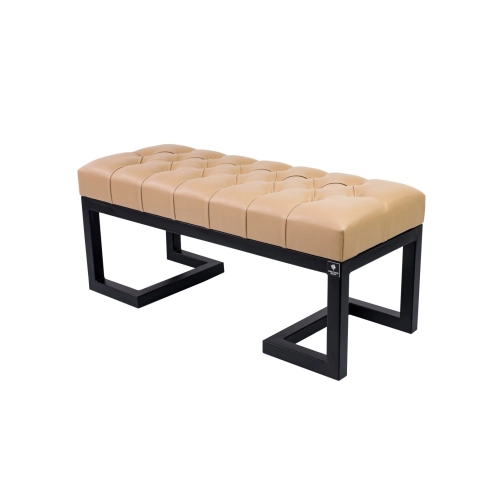 Ławka Pufa Pikowana Brązowa Ekoskóra LPM-1 Rozmiary od 50 cm do 200 cm