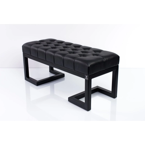 Ławka Pufa Pikowana Czarny Ekoskóra LPM-1 Rozmiary od 50 cm do 200 cm