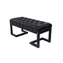 Ławka Pufa Pikowana Czarny Ekoskóra LPM-1 Rozmiary od 50 cm do 200 cm
