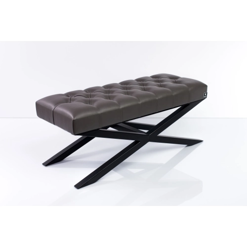 Ławka Pufa Pikowana Grafit Ekoskóra LPM-10 Rozmiary od 50 cm do 200 cm