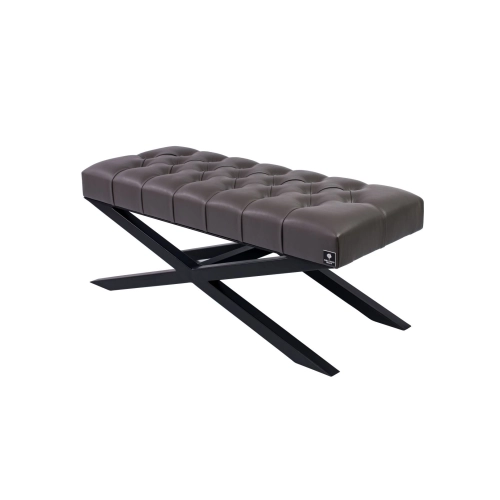 Ławka Pufa Pikowana Grafit Ekoskóra LPM-10 Rozmiary od 50 cm do 200 cm