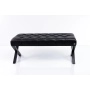Ławka Pufa Pikowana Czarny Guzik Tapicerowany Stal LPM-11 Rozmiary od 50 cm do 200 cm