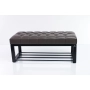 Ławka Pufa Pikowana Grafit Guzik Tapicerowany Stal LPM-6 Rozmiary od 50 cm do 200 cm