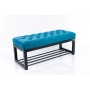Ławka Pufa Pikowana Turkus Guzik Tapicerowany Stal LPM-7 Rozmiary od 50 cm do 200 cm