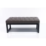 Ławka Pufa Pikowana Grafit Guzik Tapicerowany Stal LPM-7 Rozmiary od 50 cm do 200 cm