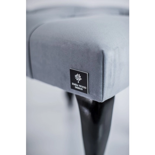 Taboret Pufa Pikowana Popiel Guzik Kryształ LPP-0 Rozmiary