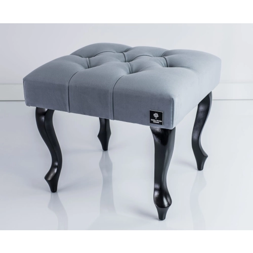 Taboret Pufa Pikowana Popiel Guzik Kryształ LPP-0 Rozmiary