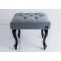 Taboret Pufa Pikowana Popiel Guzik Kryształ LPP-0 Rozmiary