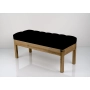 Ławka Pufa Tapicerowana Siedzisko Czarny LPP-1001 Dąb Loft Rozmiary od 50 cm do 200 cm
